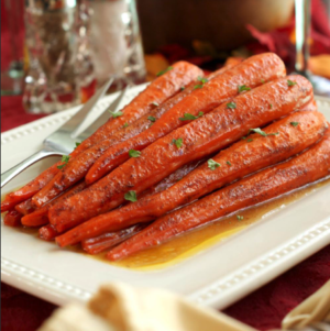 cinnamon butter glazed carrots