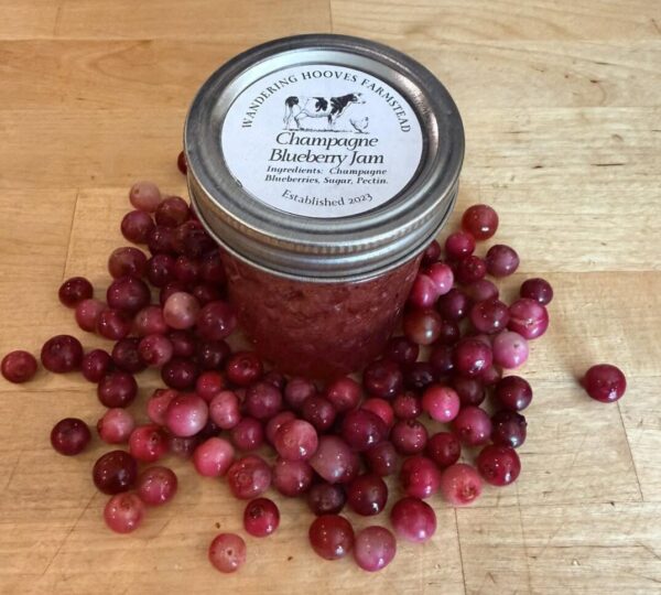 champagne blueberry jam